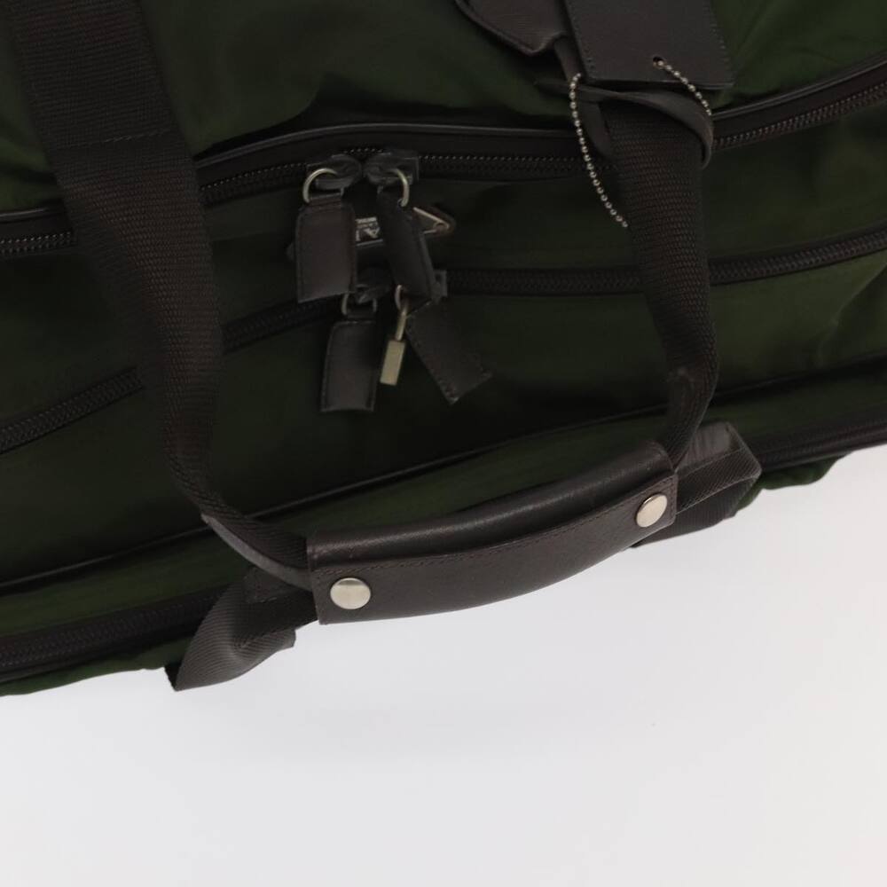 PRADA Boston Bag Nylon Khaki Silver - Picture 7 of 16